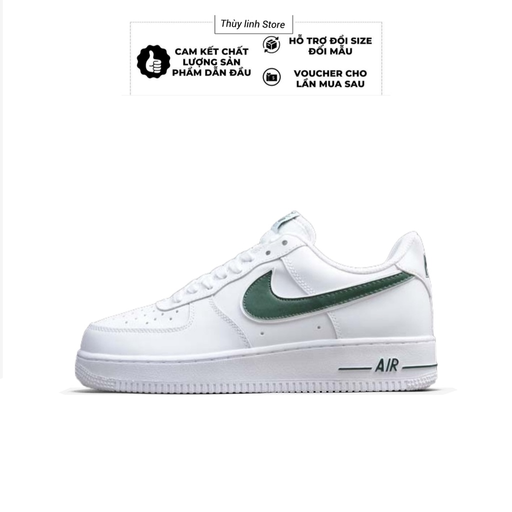 Giày Nike_AF1 Nam Nữ Thời Trang, Giày Air Force 1 Vệt Xanh Lá Thời Trang Hàng Đẹp Full Box