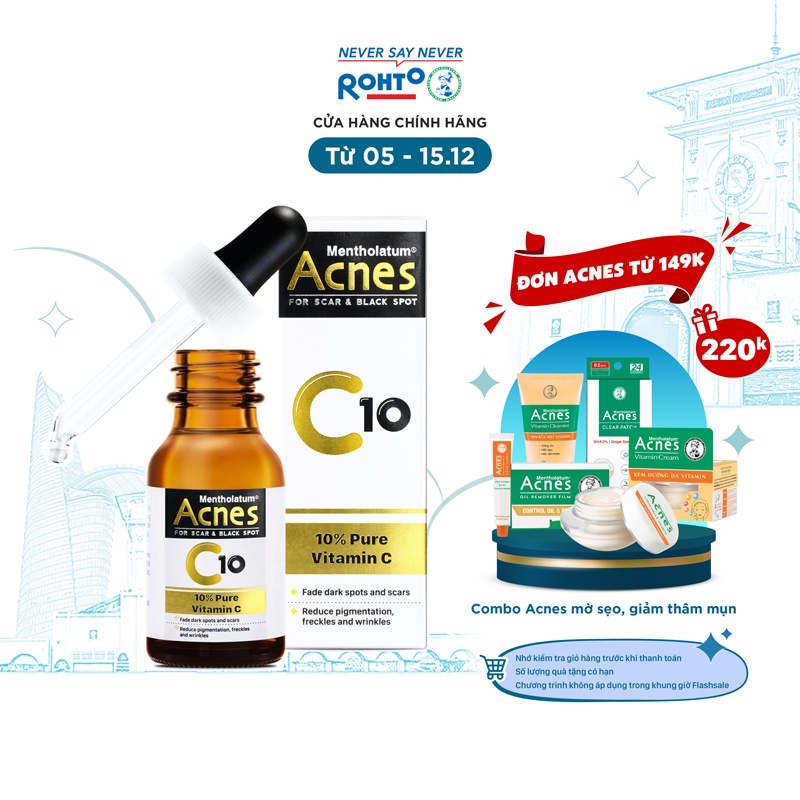 Dung dịch Vitamin C dưỡng da Acnes C10 15ml