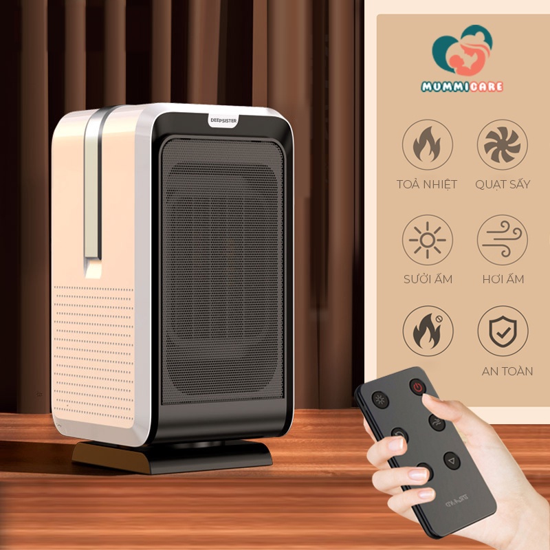 Máy Sưởi Ấm, Quạt Sưởi Ấm An Toàn Tiết Kiệm Điện, Xoay 360 Dễ Dàng Mang Đi, Nhỏ Gọn