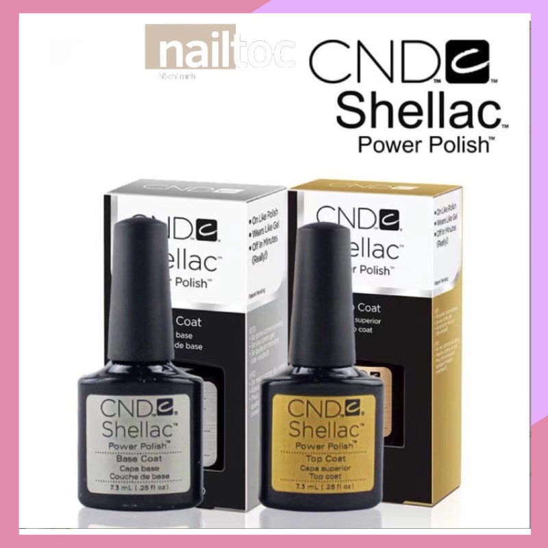 Cặp Base - Top CND Sơn Gel Siêu Bóng Bền 7,5ml