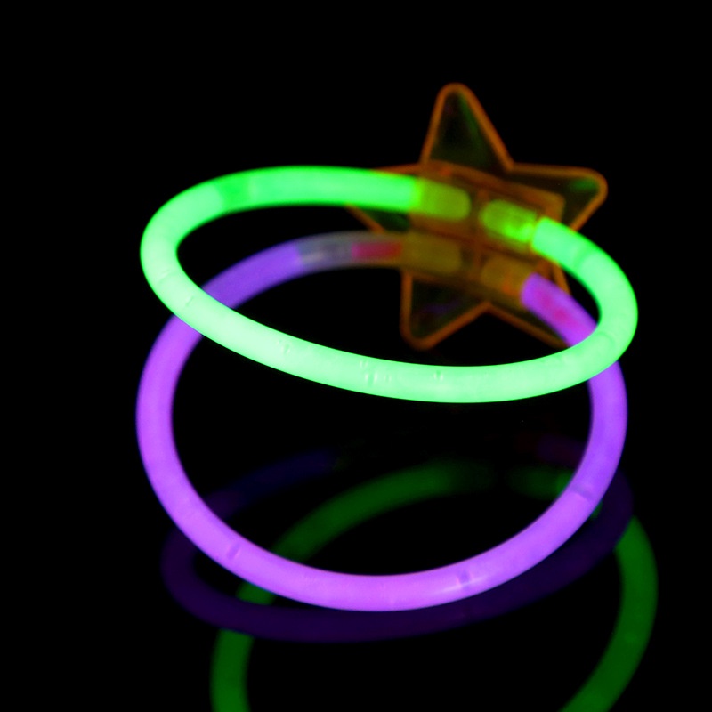 Combo Que Phát Sáng Dạ Quang Đủ Màu Sắc Rực Rỡ, vòng tay cổ vũ Kính phát sáng hình trái tim và hình tròn đi lễ hội