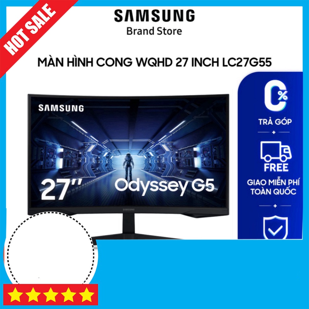 . Màn hình cong Samsung Odyssey G5 27 inch LC27G55 LC27G55TQWEXXV | BH 24 tháng