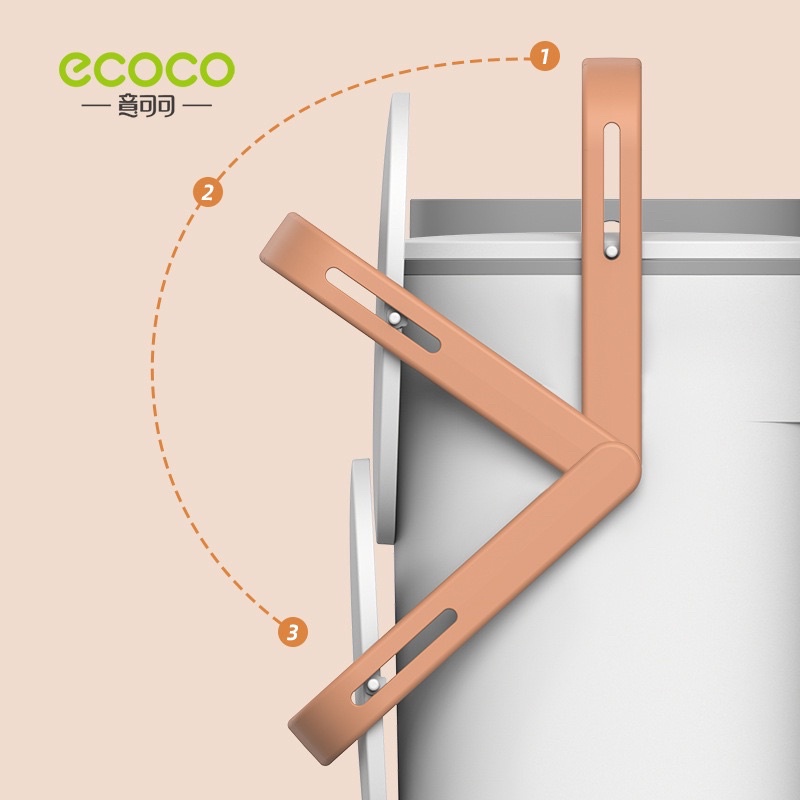 Thùng rác 10L ECOCO thông minh treo tủ bếp, nhà vệ sinh chống mùi, côn trùng, tặng kèm miếng dán 2236