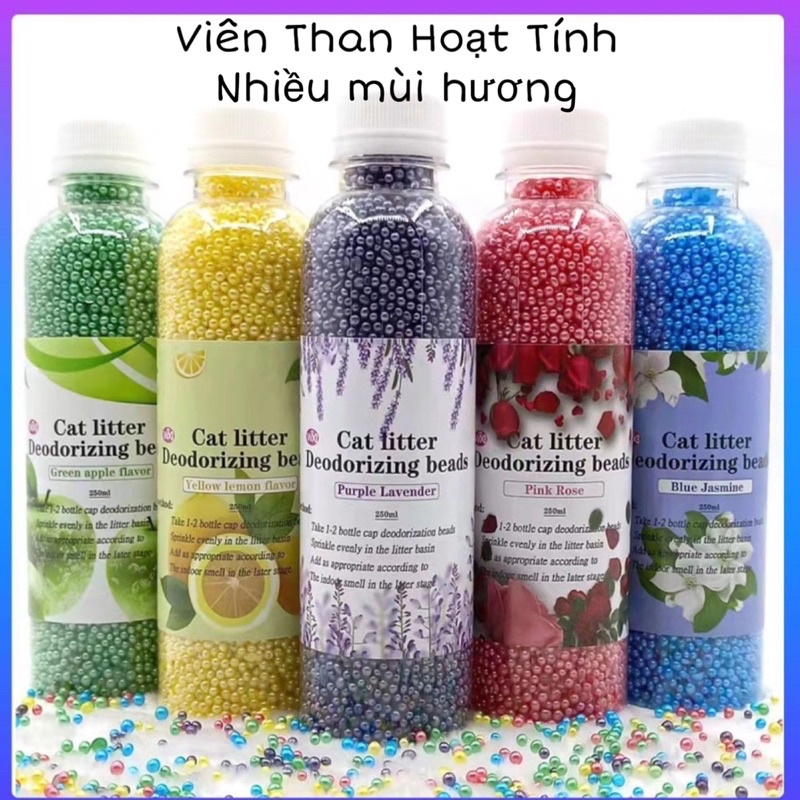 Viên Than Hoạt Tính Khử Mùi Cát Mèo Nhiều Mùi Hương 300gr - 500gr
