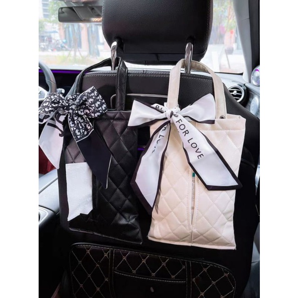 Túi Đựng Khăn Giấy Treo Sau Ghế Xe Hơi Tiện Dụng