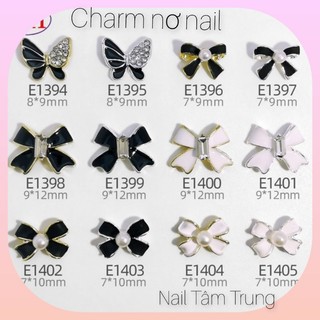 Charm kim loại nơ gắn móng tay