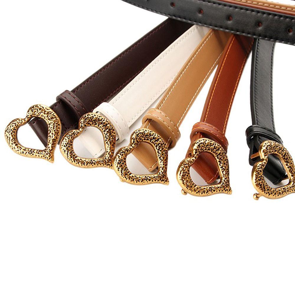 Fallforbeauty Thắt Lưng Hình Trái Tim Rỗng Phong Cách Retro Độc Đáo Cho Nữ|Thắt Lưng Bằng Hợp Kim Phong Cách Hàn Quốc Thời Trang