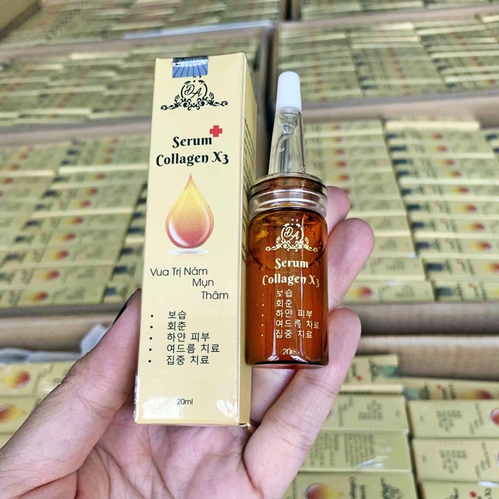 [Sỉ-Rẻ] Serum Collagen X3 tinh chất giảm thâm nám, giữ ẩm, căng bóng da mặt [Lẻ-Sỉ]