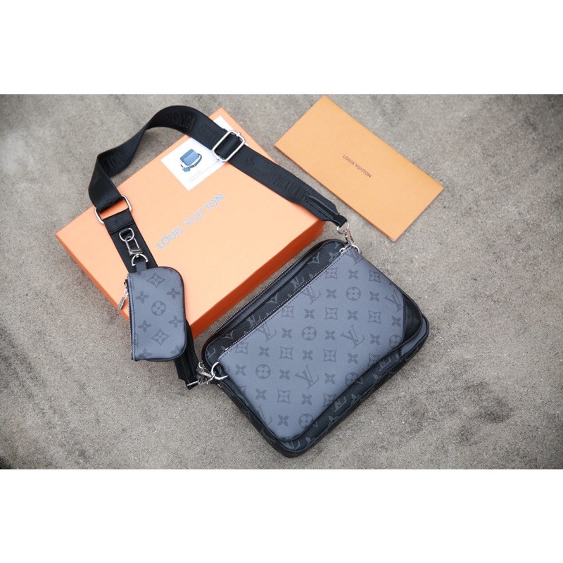 Set túi L V trio messenger nam fullbox
