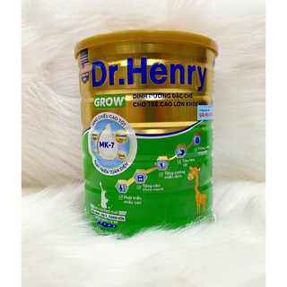 Sữa bột dr.henry grow lon 800g, phát triển chiều cao date 2024