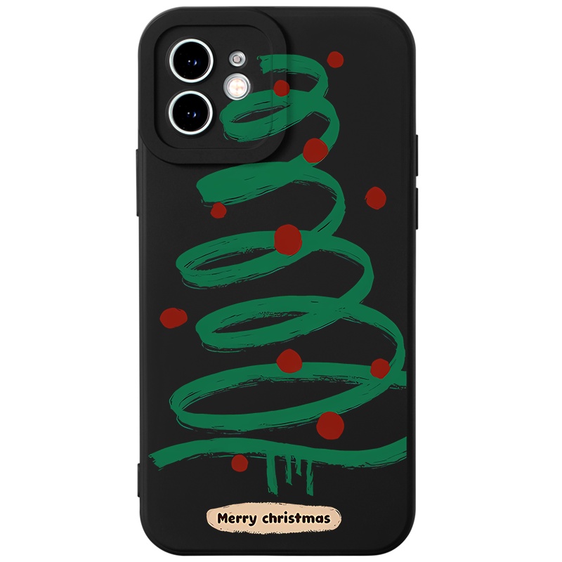 Ốp lưng JURSUE mềm chống bẩn hình dễ thương đẹp độc lạ đen Cho iPhone 14 13 12 11 Pro Max SE 2020 X XR XS 8 7 ip 6S 6 Plus Y2785