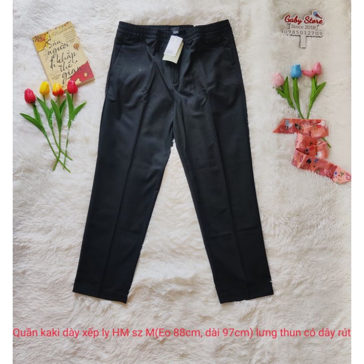 Quần Kaki hm nam sz M eo 86 có dây rút. Thanh lý 450k