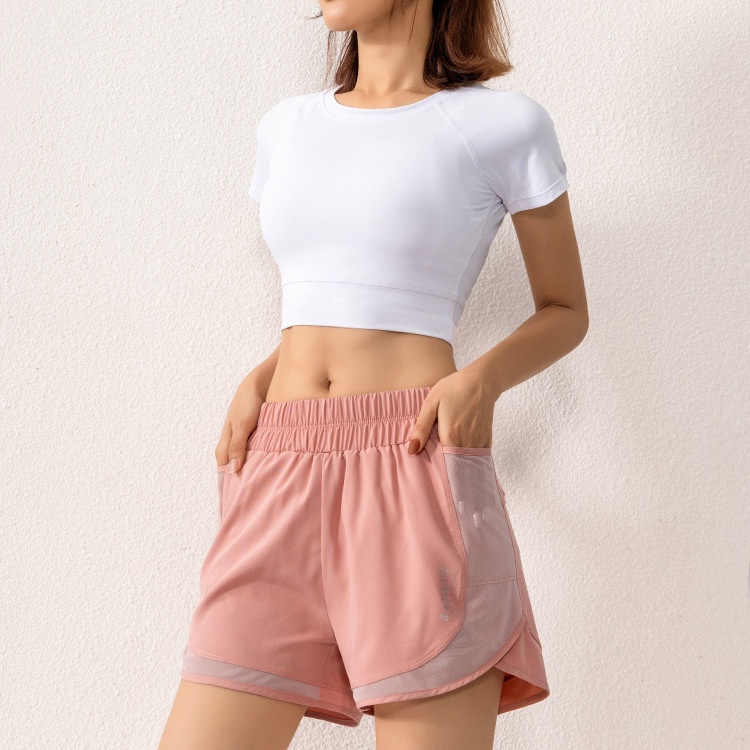 Quần Short Thể Thao Dáng Rộng Lưng Cao Nhanh Khô Thích Hợp Chạy Bộ / Tập Yoga Cho Nữ
