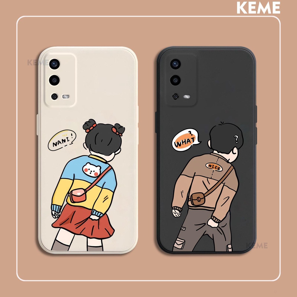 Ốp lưng Oppo A55 hình boy và girl cute