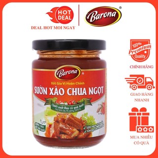 Xốt Gia Vị Hoàn Chỉnh Barona Sườn Xào Chua Ngọt Hũ 260G