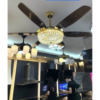 Quạt Trần Cao Cấp pha lê ( 6 cánh nhựa abs cao cấp )