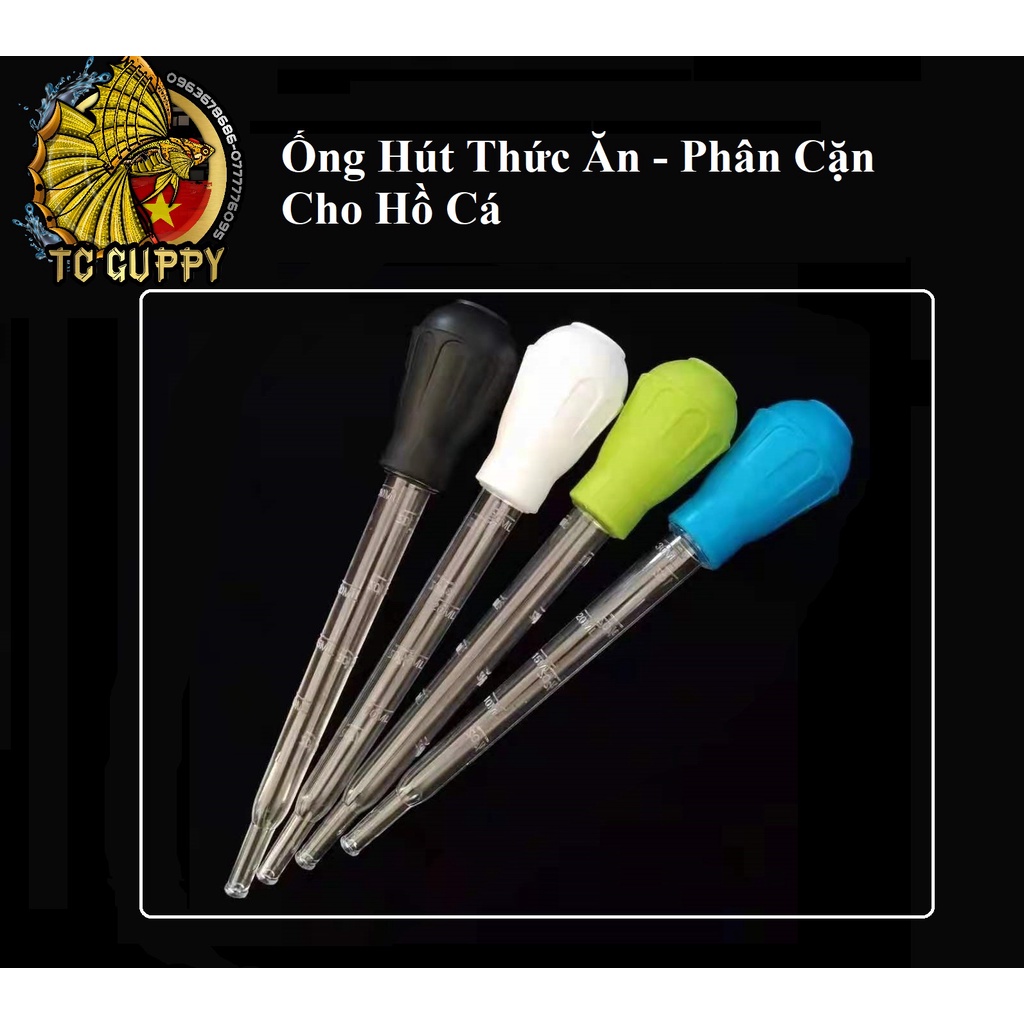 Cây bóp hút phân cá, ống hút cặn hồ cá nhựa mica cho cá ăn artemia