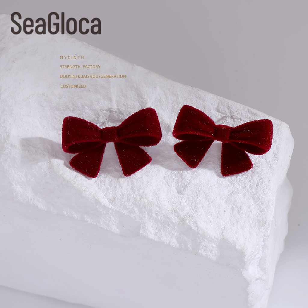 Bông Tai Hình Nơ Bằng Nhung Phong Cách Pháp Thời Trang Sang Trọng Cho Nữ