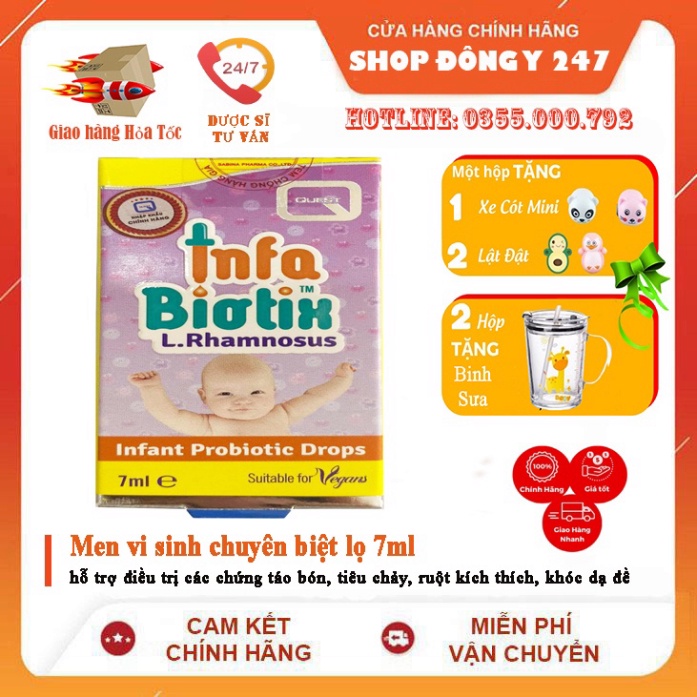 Infa biotix ( InfaBiotix) Men vi sinh chuyên biệt lọ 7ml Nhập khẩu Châu Âu