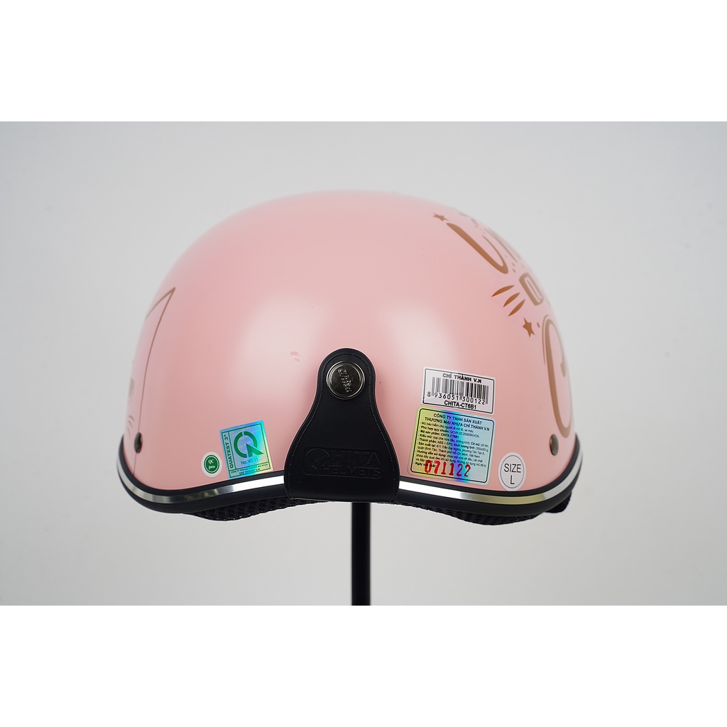 Mũ Bảo Hiểm 1/2 Đầu CHITA HELMETS CT6B1 Tem I need A Cat