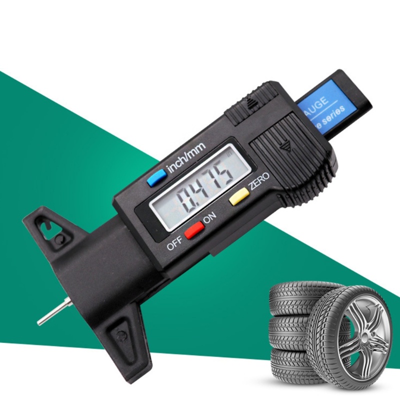 Dụng Cụ Đo Độ Sâu Lốp Xe Hiển Thị Màn Hình LCD Kỹ Thuật Số 0-25 4mm