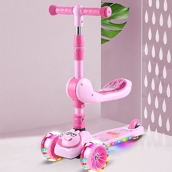 ☀️ Xe trượt scooter cho bé Scooter Gà 2 in 1 có nhạc bánh xe phát sáng.