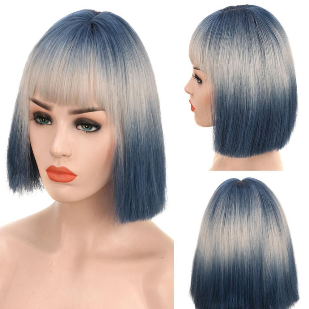 Bộ Tóc Giả Kiểu Bob Vô Hình Bằng Sợi Tổng Hợp Cách Nhiệt Hóa Trang Lolita