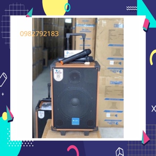 Loa kéo karaoke mini AZPro AZ 8 Loa bluetooth 2 mic Loa kẹo kéo di động