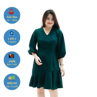  Váy V27 thiết kế big size 58kg đến 98kg vải tuytxi cao cấp chiết eo nhẹ che khuyết điểm tốt dễ phối đồ 