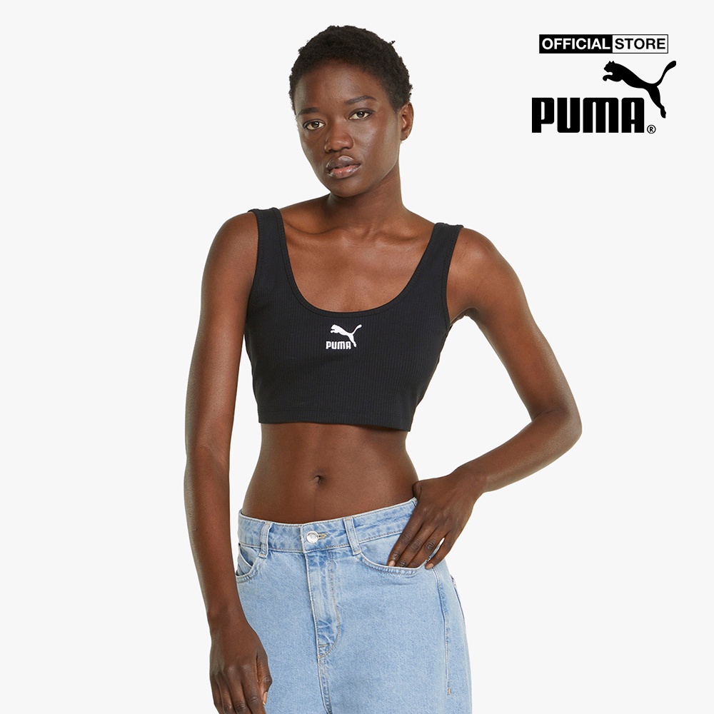 PUMA - Áo croptop nữ Classics Ribbed 533447-01 - Size S