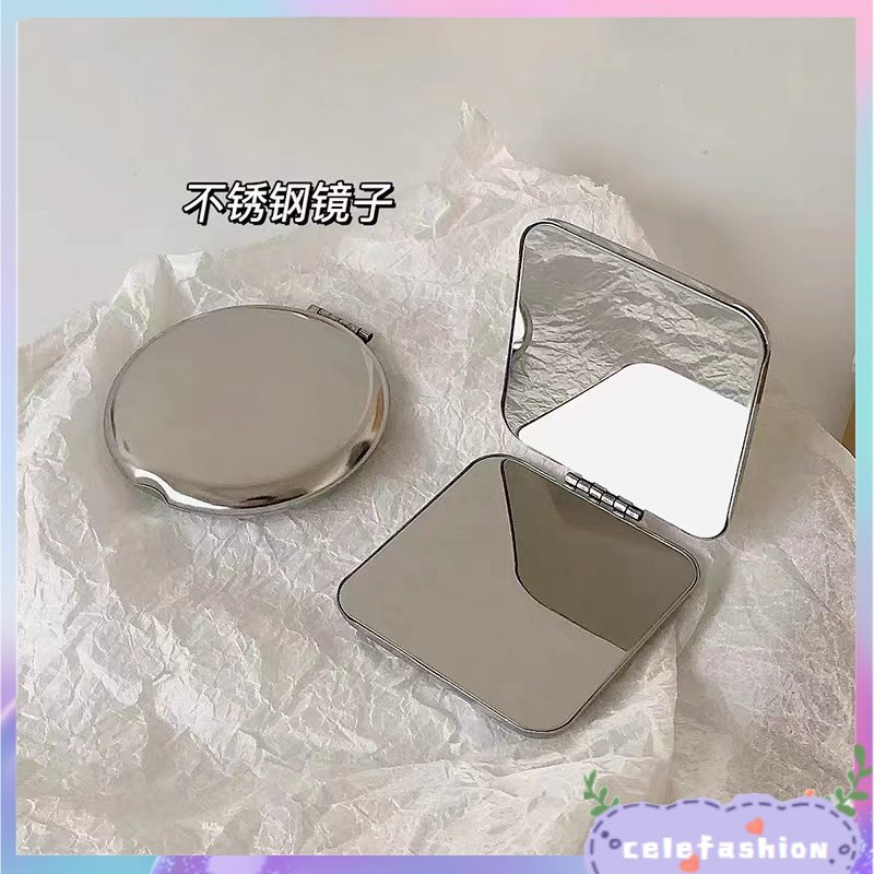 Gương Trang Điểm Hai Mặt Nhỏ Gọn Có Thể Gập Lại Cho Nữ