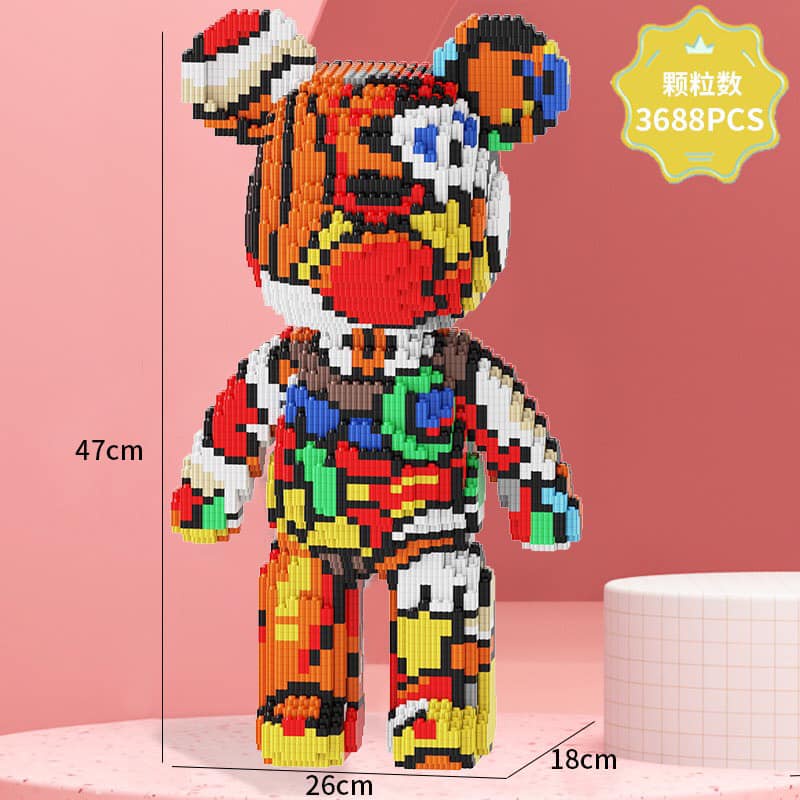Lego bearbrick đồ chơi lego mô hình lắp ráp bearbrick 47cm Đồ chơi lắp ráp Đồ chơi xếp hình size 47cm (MS54)