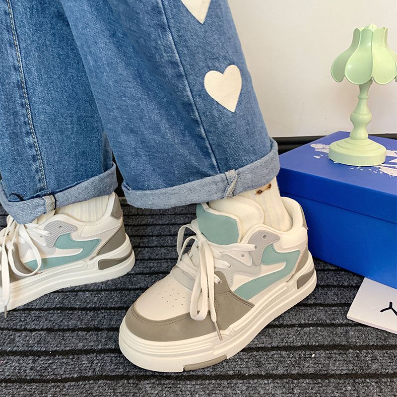 Hàng Có Sẵn Giày Thể Thao Màu Trắng Phong Cách Hàn Quốc Dễ Phối Đồ Mùa Thu Và Mùa Đông Kiểu Mới Cho Học Sinh Nữ