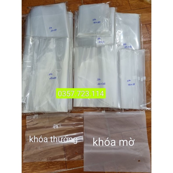 1kg túi zip khoá kéo chọn size