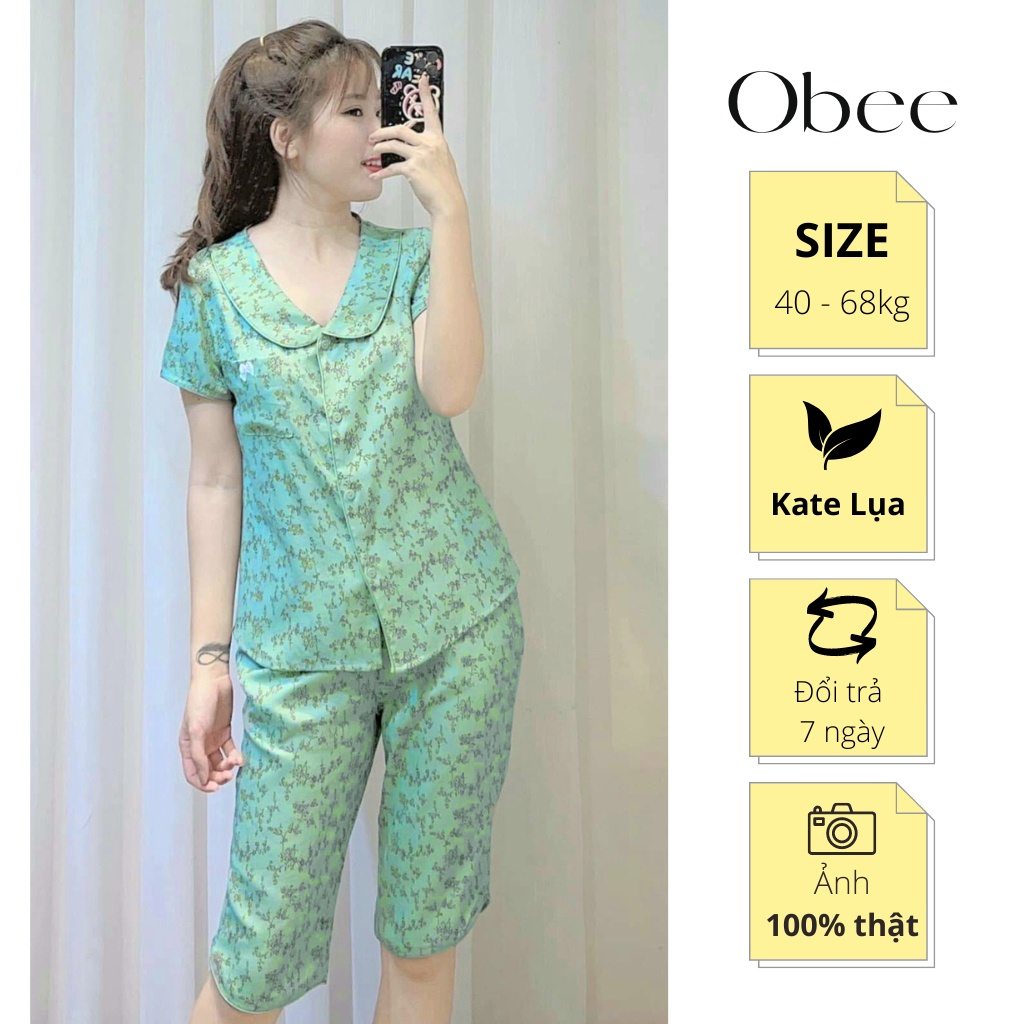 Bộ đồ lửng mặc nhà nữ Obee's Closet Set đồ bộ kate lụa không nhăn