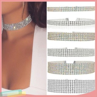 Vòng Cổ Choker Bản Rộng Đính Đá Lấp Lánh Thời Trang Dành Cho Nữ