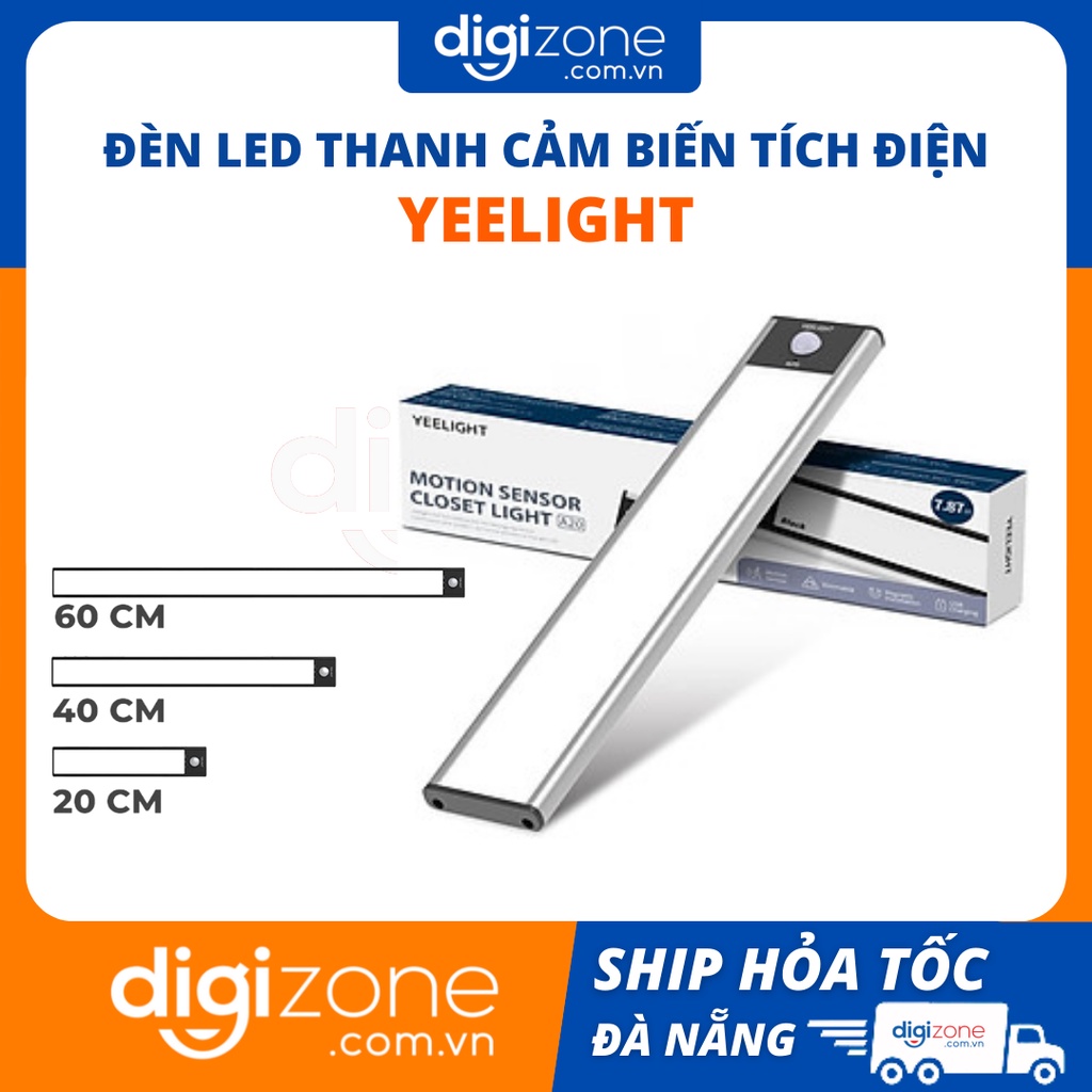 Đèn led thanh cảm biến tích điện Yeelight, 20-40-60cm, pin sạc type C, có 3 mức sáng, bản quốc tế