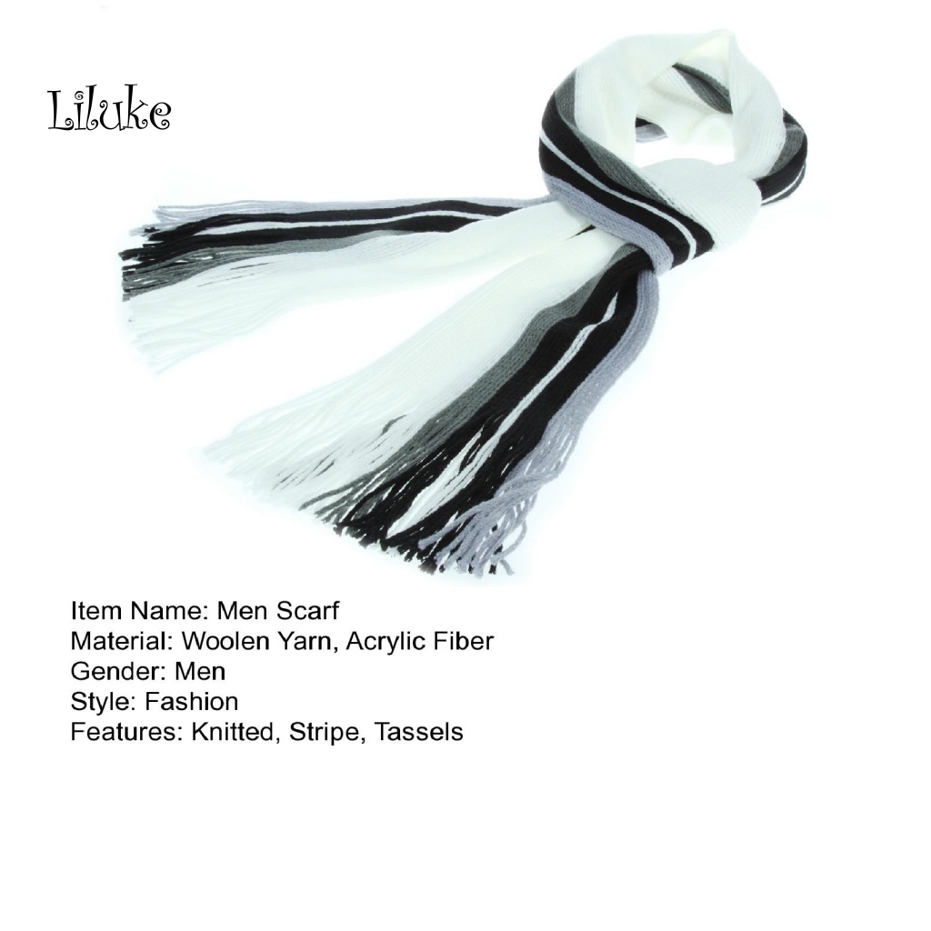 Khăn Choàng Dệt Kim Màu Sắc Cá Tính Cho Nam