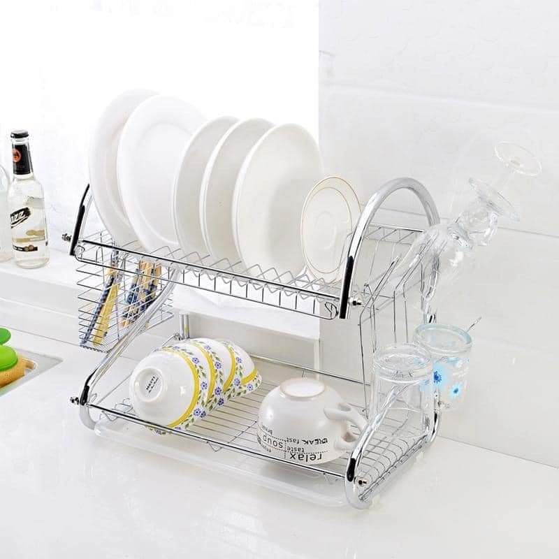 Giá Úp Bát Đĩa 2 Tầng Inox