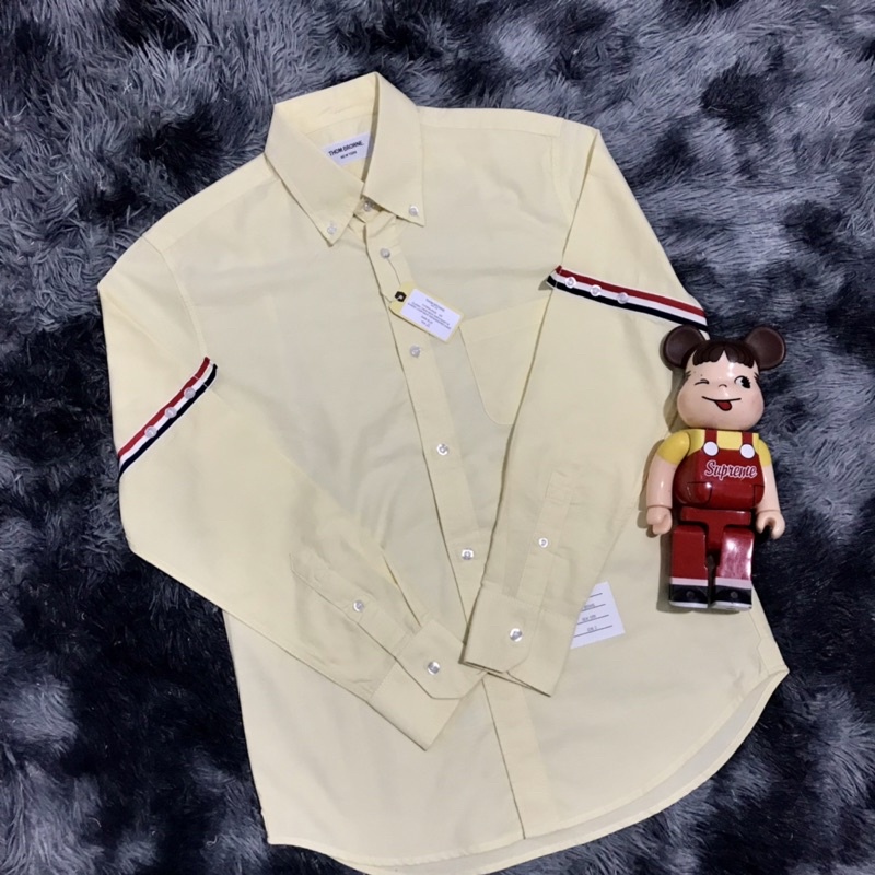Áo sơ mi Thom Brown vàng chanh viền  2 tay