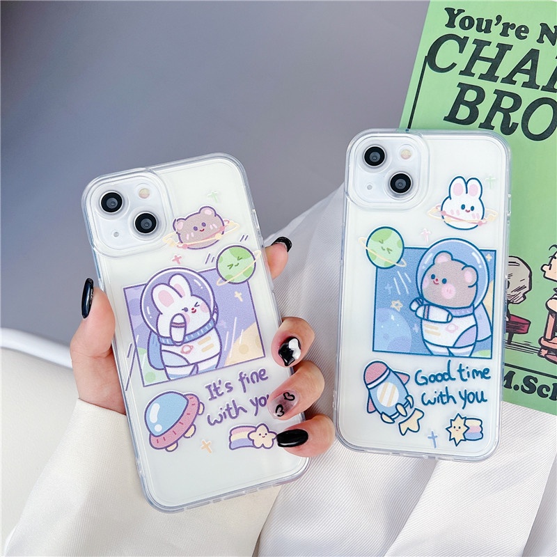 Ốp Điện Thoại Mềm Hình Gấu Dễ Thương Cho OPPO A16K A15 A74 A95 A53 A33 A54 A55 4G A1K C2 C31 A31 A5 A9 2020 A12 A5S A7