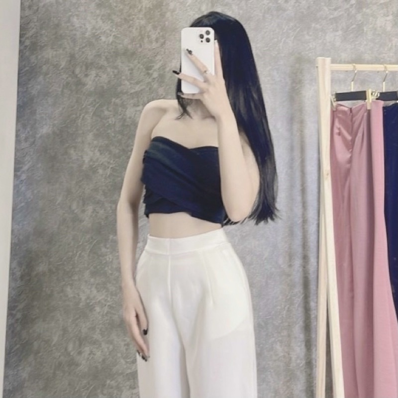 Áo ống đắp chéo sexy hình thật