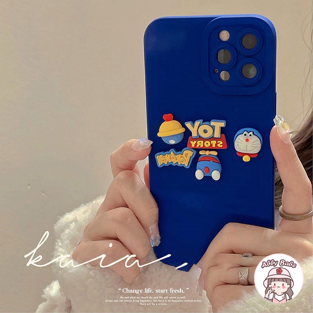 Ốp Điện Thoại TPU Mềm Chống Mồ Hôi In Hình Doraemon 3D Cho IPhone 14 Pro Max 11 7Plus 13 12 11 Pro Max X XS