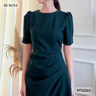 Đầm cổ tròn xếp li eo BEMINE MT6240