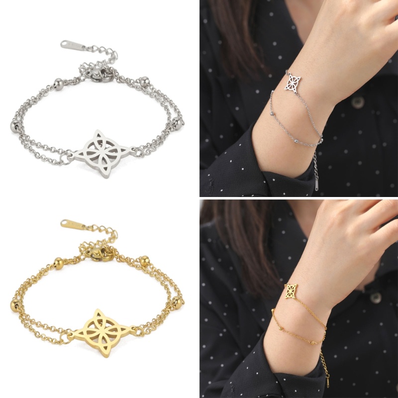 Vòng Đeo Tay Bùa Hộ Mệnh Bằng Thép Không Gỉ Cho Nữ