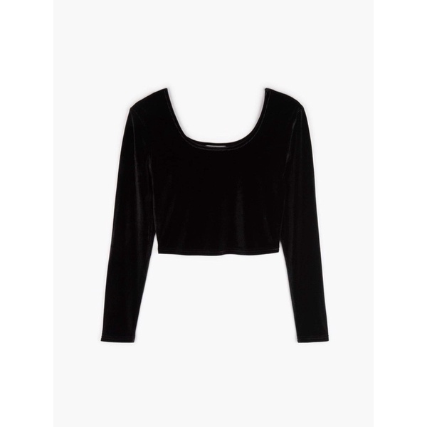 Áo croptop nhung cho nữ