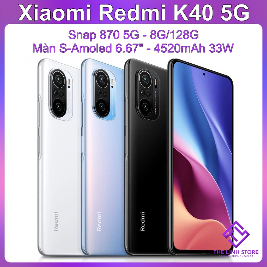 Điện thoại Xiaomi Redmi K40 5G ram 8G 128G - Snap 870 màn Amoled 6.67 inch | BigBuy360 - bigbuy360.vn