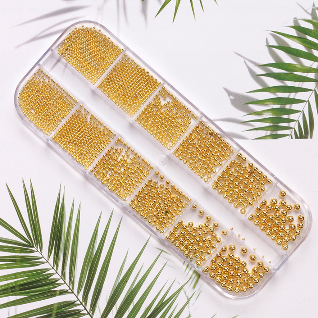 1 Hộp 1 Hộp Hạt Thép Bóng Ba Chiều Dùng Trang Trí Móng Tay Nghệ Thuật DIY