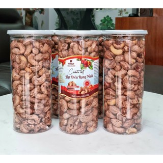 Hạt điều rang muối Bình Phước vỏ lụa1 hộp 500gr Điều còn vỏ Hột điều nguyên vỏ