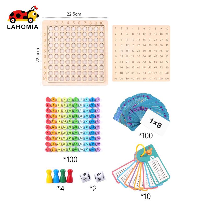 LAHOMIA Bảng đồ chơi phép nhân học tập theo phương pháp montessori đa năng vui nhộn dành cho trẻ em